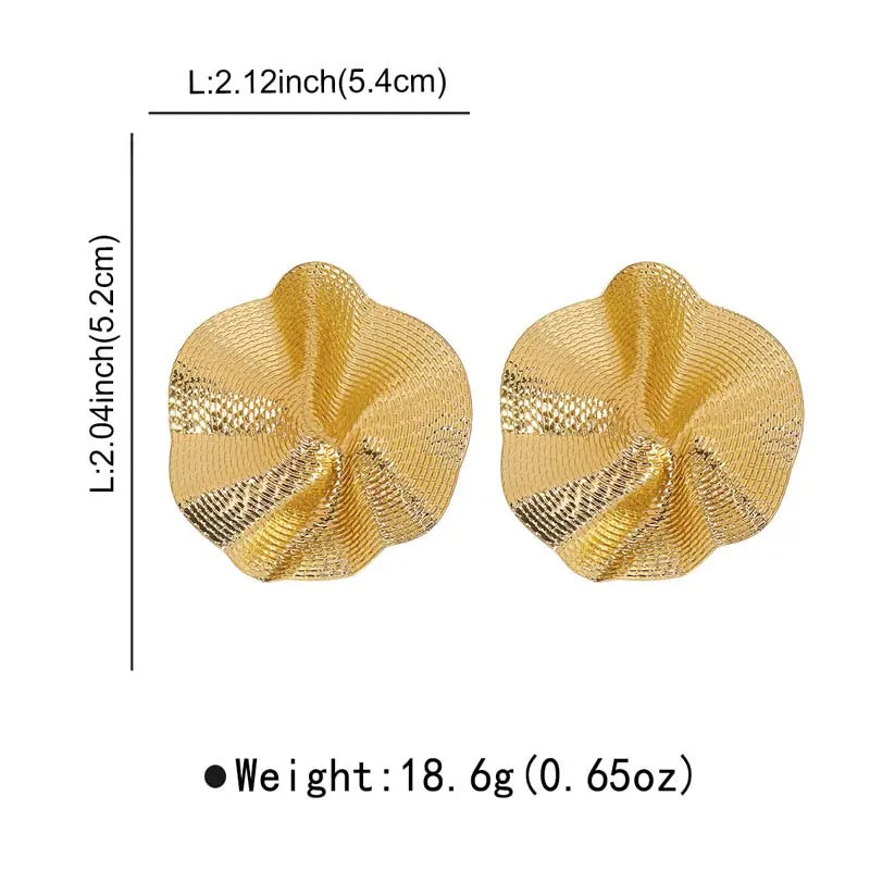Vintage Geometric Circle Stud Earrings for Women