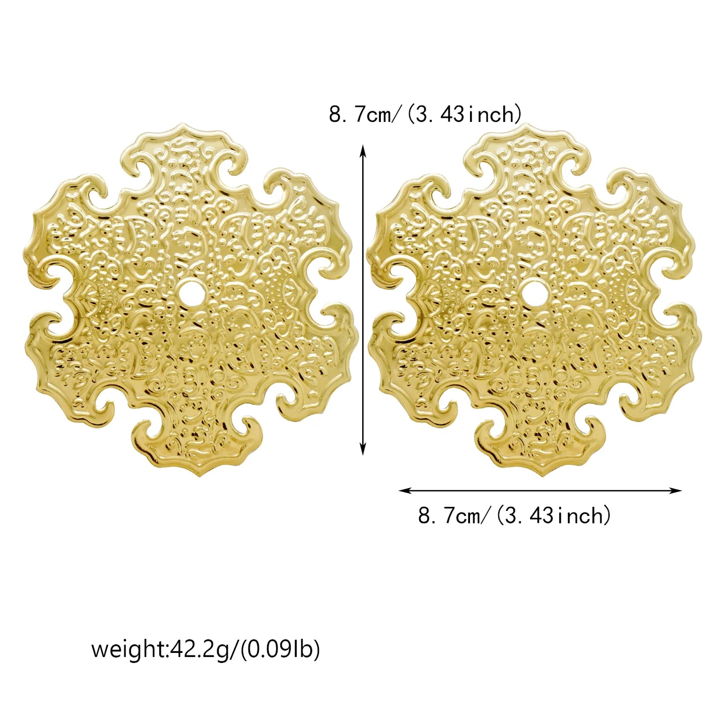 Gold Hollow Circle Drop Earrings for Women