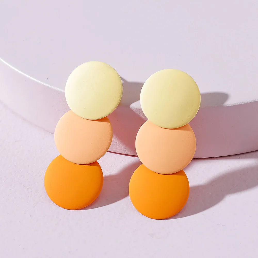 Summer New Paint Gradient Color Stacked Round Disc