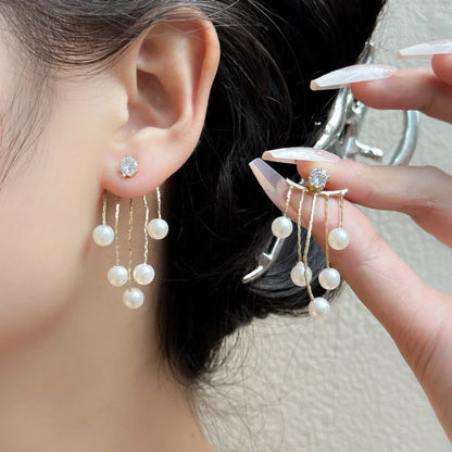 Exquisite Pearl Tassel Earrings