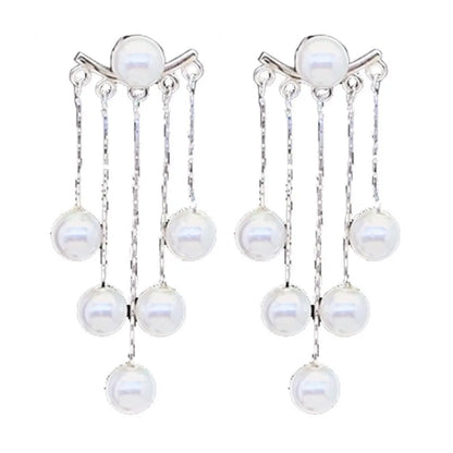 Exquisite Pearl Tassel Earrings