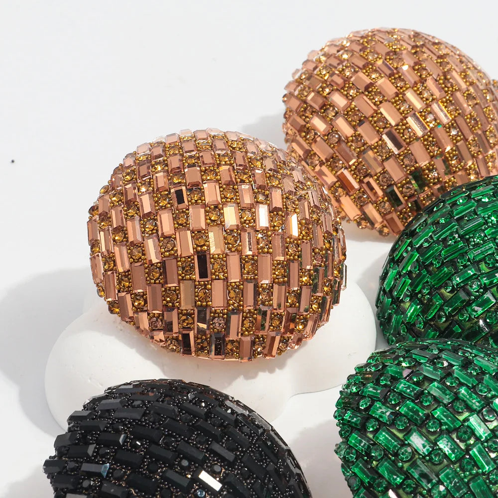 Bling Extra Large Round Crystal Stud