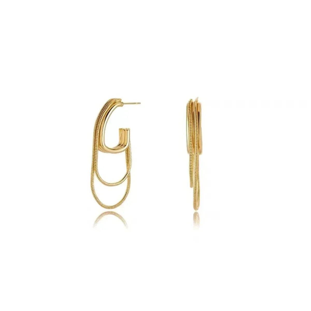 Elegant Geometric Tassel Earrings