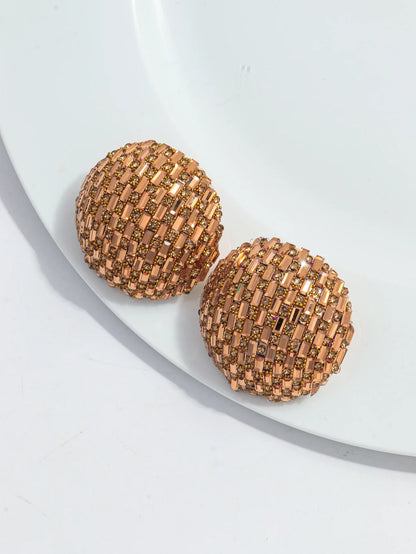 Bling Extra Large Round Crystal Stud